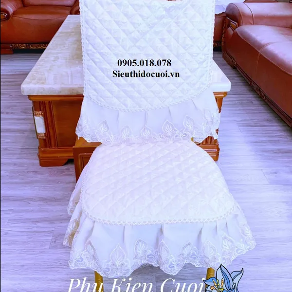 Miếng lót ghế, phủ ghế, trang trí ghế Tiffany Sty Hoàng Gia