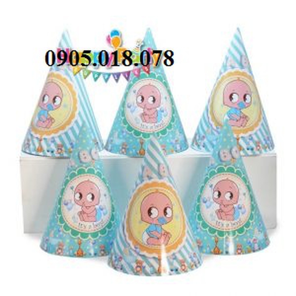 Nón Giấy Sinh Nhật, Mũ Giấy Sinh Nhật Chủ Đề Baby Boy
