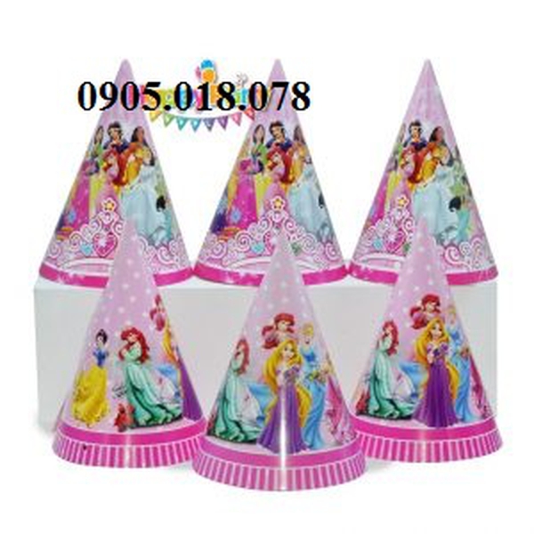 Nón Giấy Sinh Nhật, Mũ Giấy Sinh Nhật Chủ Đề Công Chúa Disney