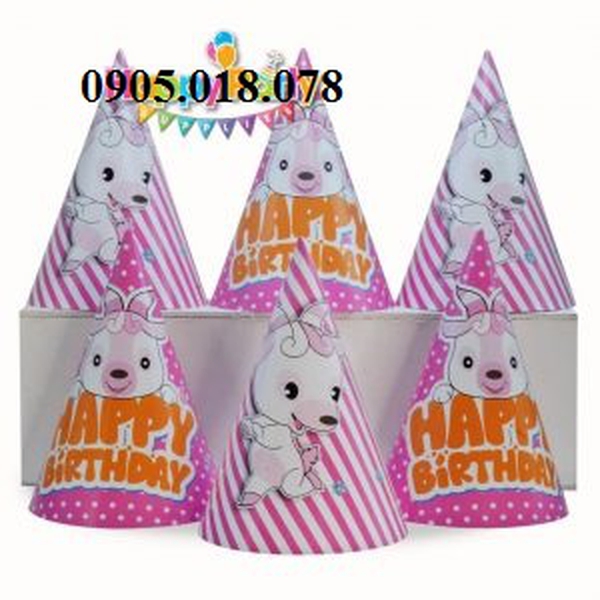 Nón Giấy Sinh Nhật, Mũ Giấy Sinh Nhật Chủ Đề Dê Hồng