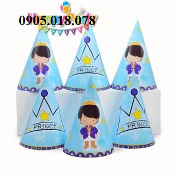 Nón Giấy Sinh Nhật, Mũ Giấy Sinh Nhật Chủ Đề Hoàng Tử