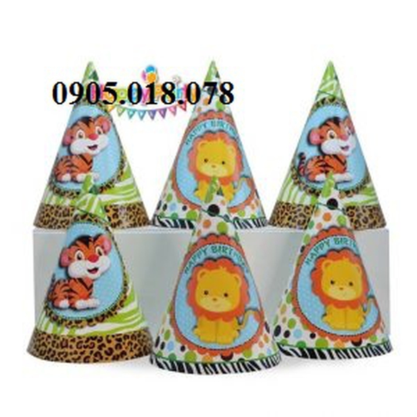 Nón Giấy Sinh Nhật, Mũ Giấy Sinh Nhật Chủ Đề Safari