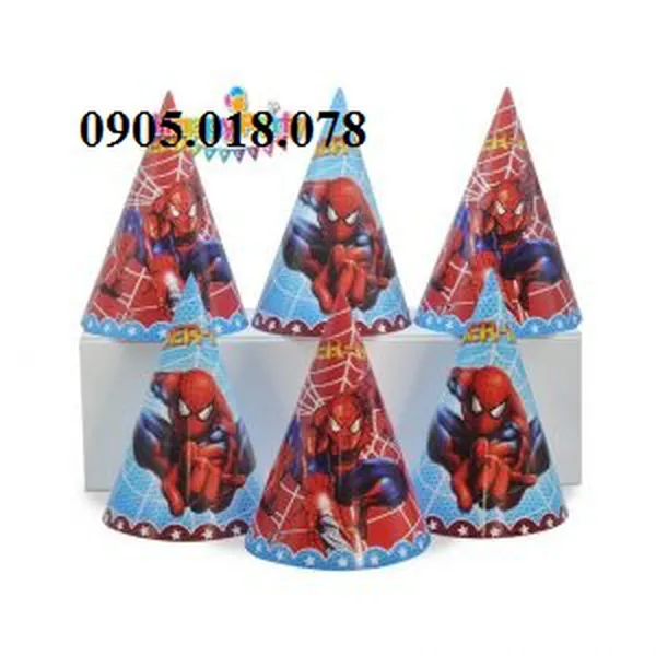 Nón Giấy Sinh Nhật, Mũ Giấy Sinh Nhật Chủ Đề Spider Man