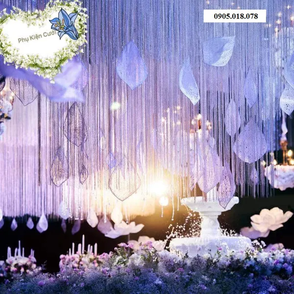 Rèm chỉ, rèm sợi chỉ, màn sợi chỉ trang trí