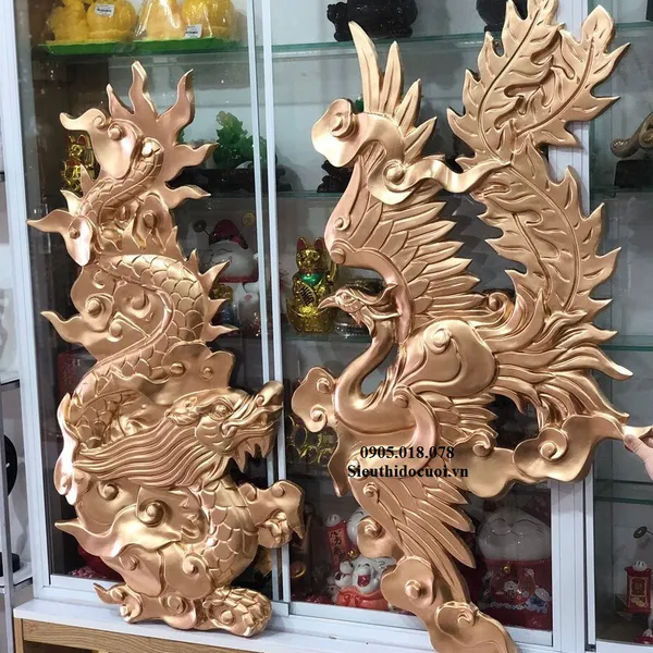 Rồng phụng gia tiên bằng nhựa poly