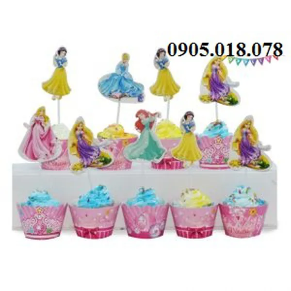 Tem Bánh Cupcake Sinh Nhật Chủ Đề Công Chúa Sofia