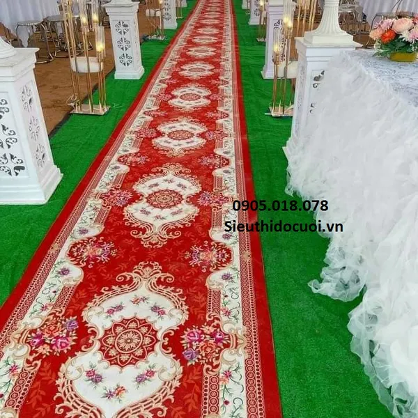 Thảm đỏ dày đế cao su