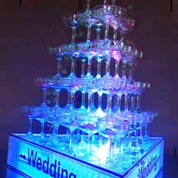 Tháp ly champagne xếp tầng mẫu TL24