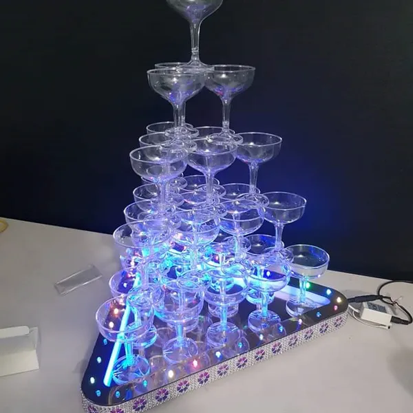 Tháp ly champagne xếp tầng mẫu TL27