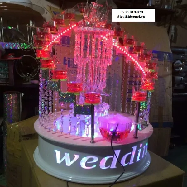 Tháp ly đám cưới mẫu TL5