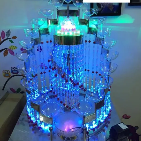 Tháp ly đám cưới, Tháp ly inox liền khối mẫu TL22