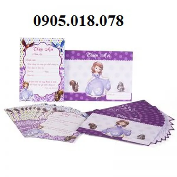 Thiệp Sinh Nhật Chủ Đề Công Chúa Sofina