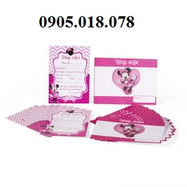 Thiệp Sinh Nhật Chủ Đề Minnie
