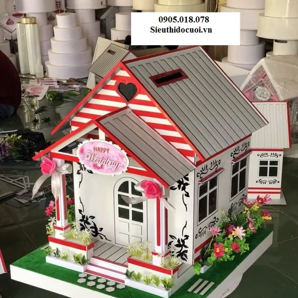 Thùng đựng tiền mừng đám cưới chất liệu PVC Fome dẻo