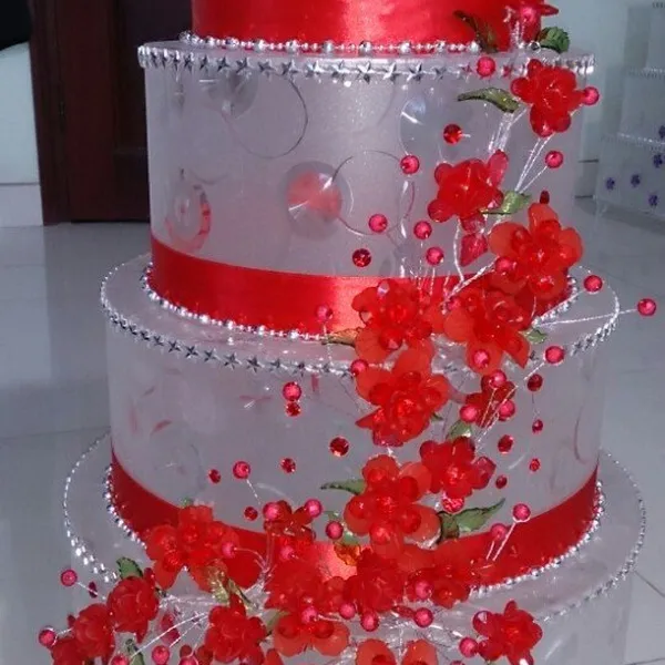 Thùng tiền đám cưới bằng meka và hoa đá