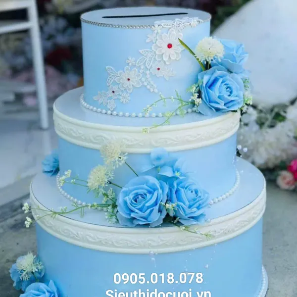 Thùng tiền đám cưới hình bánh kem TT23