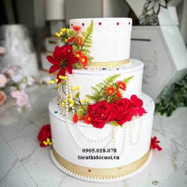 Thùng tiền đám cưới hình bánh kem TT31