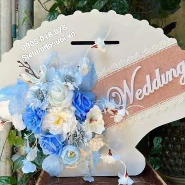 Thùng tiền đám cưới hình cánh quạt