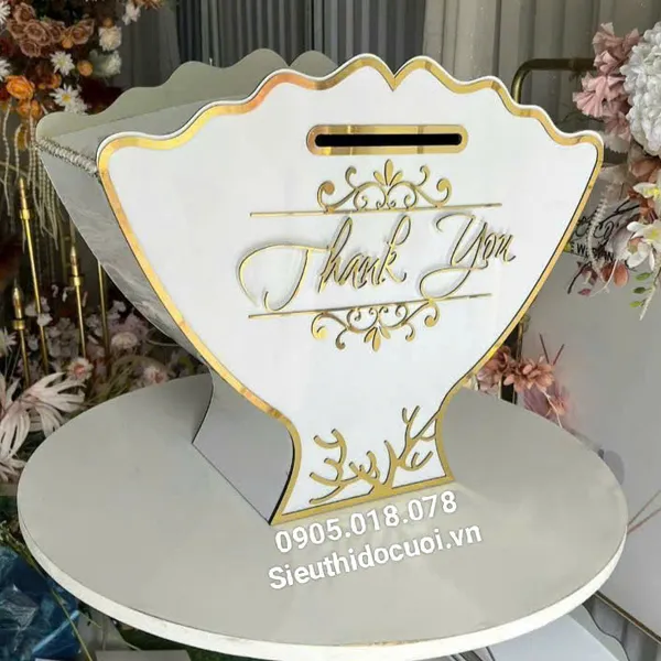 Thùng tiền đám cưới hình cánh quạt