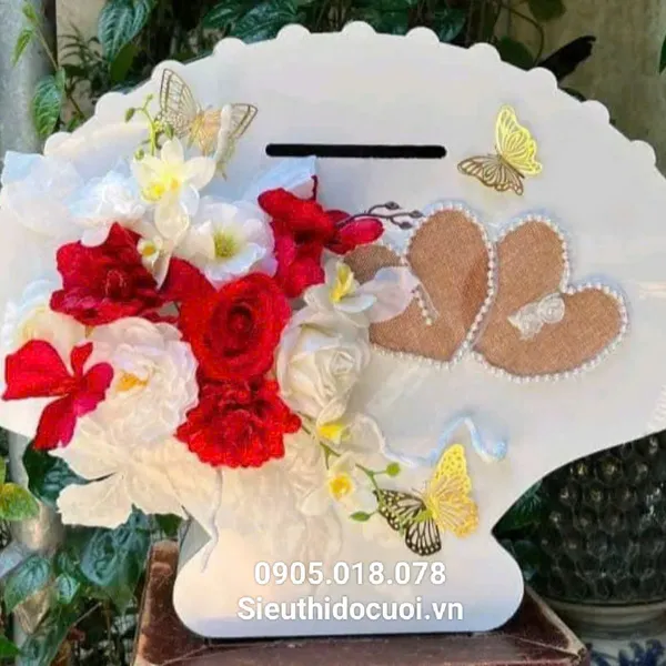 Thùng tiền đám cưới hình cánh quạt