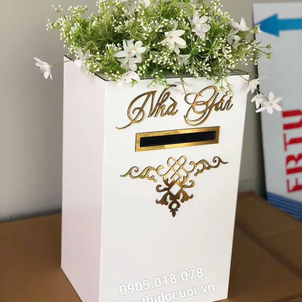Thùng tiền đám cưới hình chữ nhật