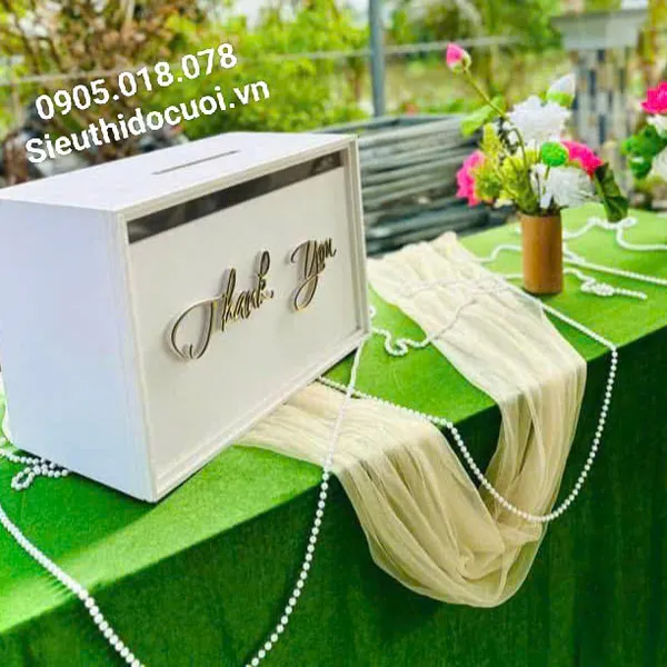 Thùng tiền đám cưới hình chữ nhật