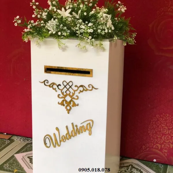 Thùng tiền đám cưới hình chữ nhật TT2