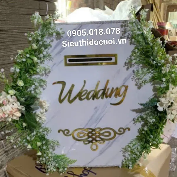 Thùng tiền đám cưới hình lục giác