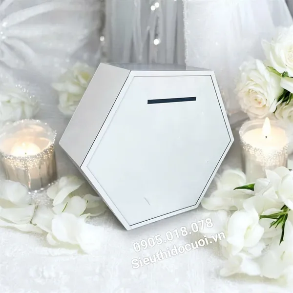 Thùng tiền đám cưới hình lục giác