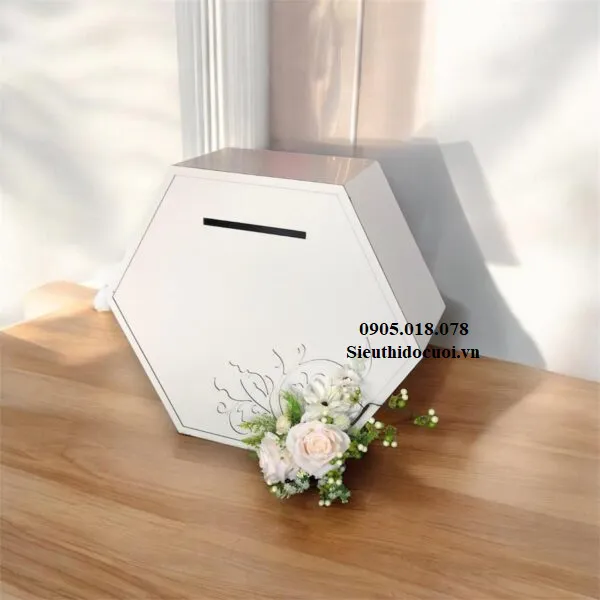 Thùng tiền đám cưới hình lục giác TT1