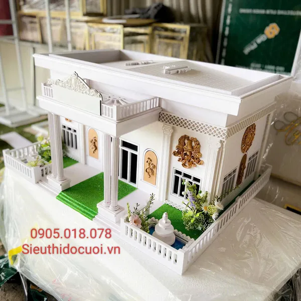 Thùng tiền đám cưới hình ngôi nhà cao cấp