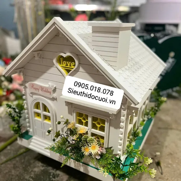 Thùng tiền đám cưới hình ngôi nhà TT21