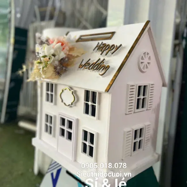 Thùng tiền đám cưới hình ngôi nhà TT36