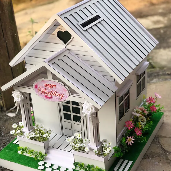 Thùng tiền đám cưới hình ngôi nhà TT41 (có 5 màu)