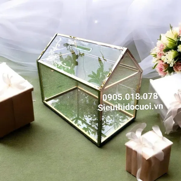 Thùng tiền đám cưới hình ngôi nhà TT44