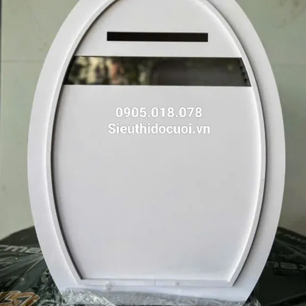 Thùng tiền đám cưới hình oval