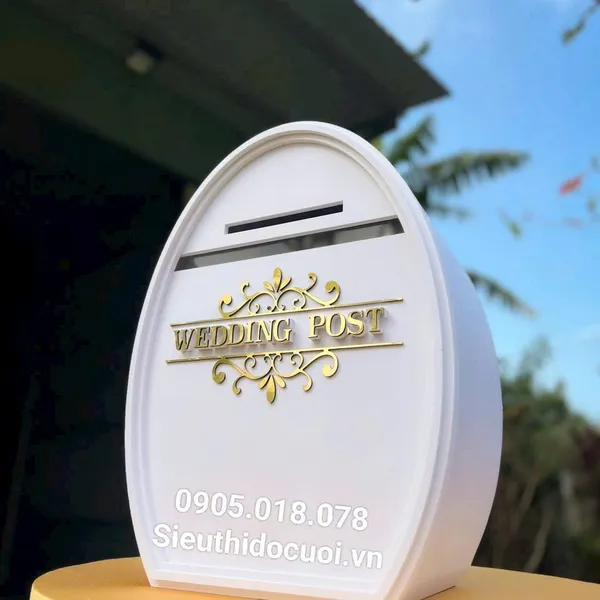 Thùng tiền đám cưới hình oval TT48