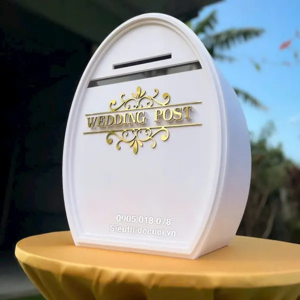 Thùng tiền đám cưới hình oval