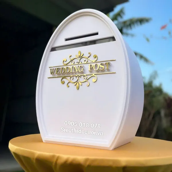 Thùng tiền đám cưới hình ovoan