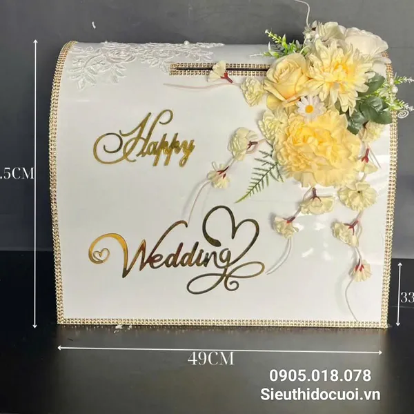 Thùng tiền đám cưới hình rương