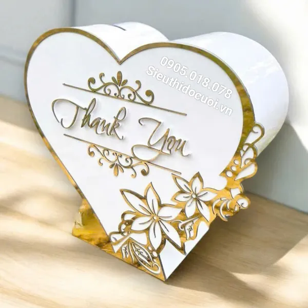 Thùng tiền đám cưới hình trái tim