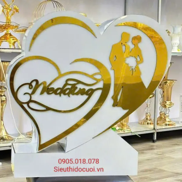 Thùng tiền đám cưới hình trái tim