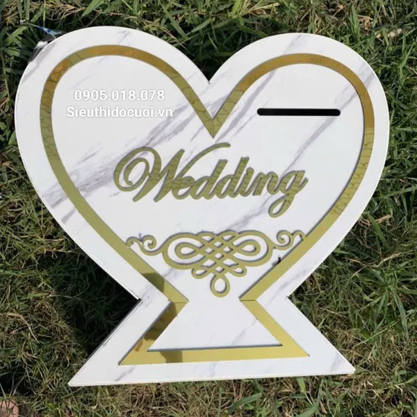 Thùng tiền đám cưới hình trái tim