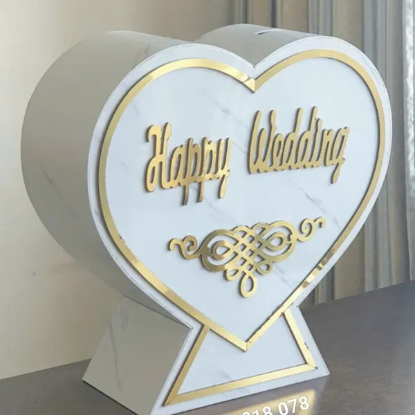 Thùng tiền đám cưới hình trái tim