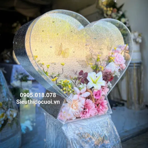 Thùng tiền đám cưới hình trái tim TT28