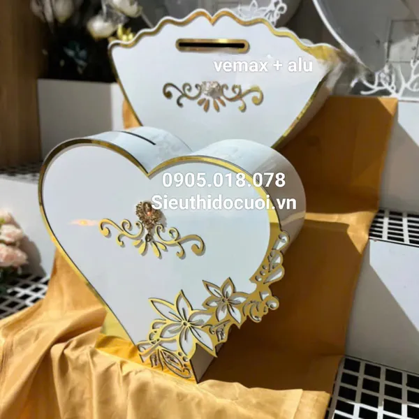 Thùng tiền đám cưới hình trái tim TT30