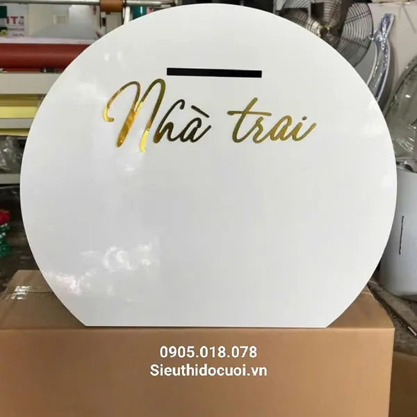 Thùng tiền đám cưới hình tròn