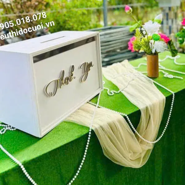 Thùng tiền đám cưới hình chữ nhật
