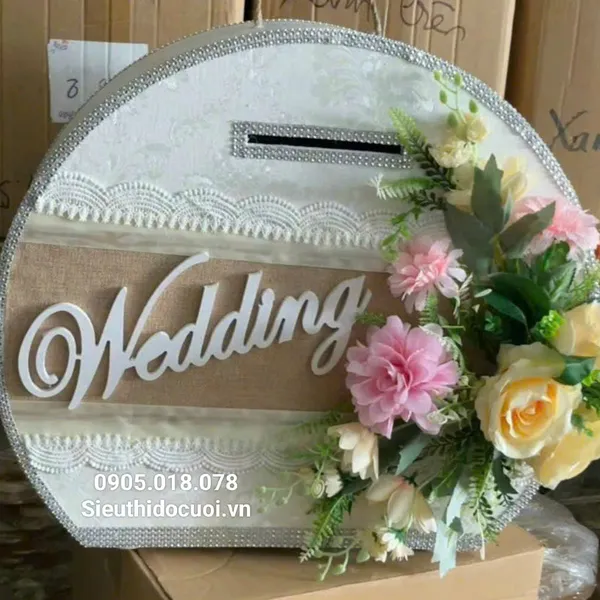 Thùng tiền đám cưới hình tròn