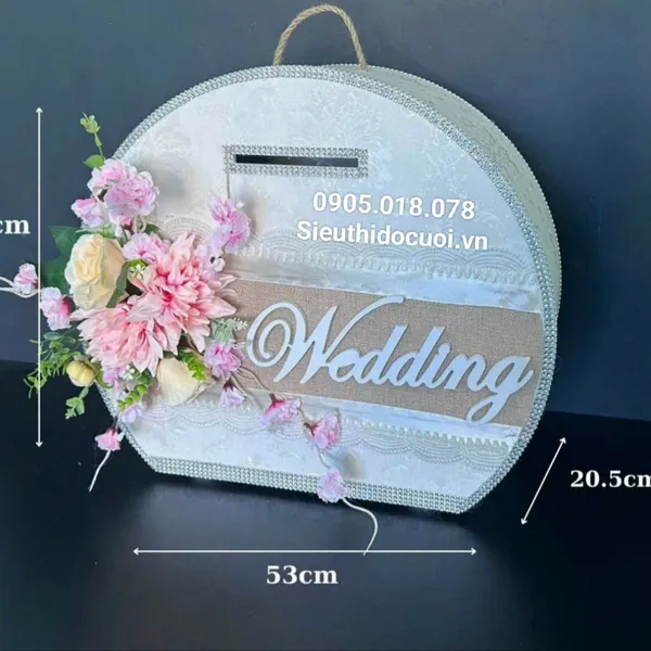 Thùng tiền đám cưới hình tròn